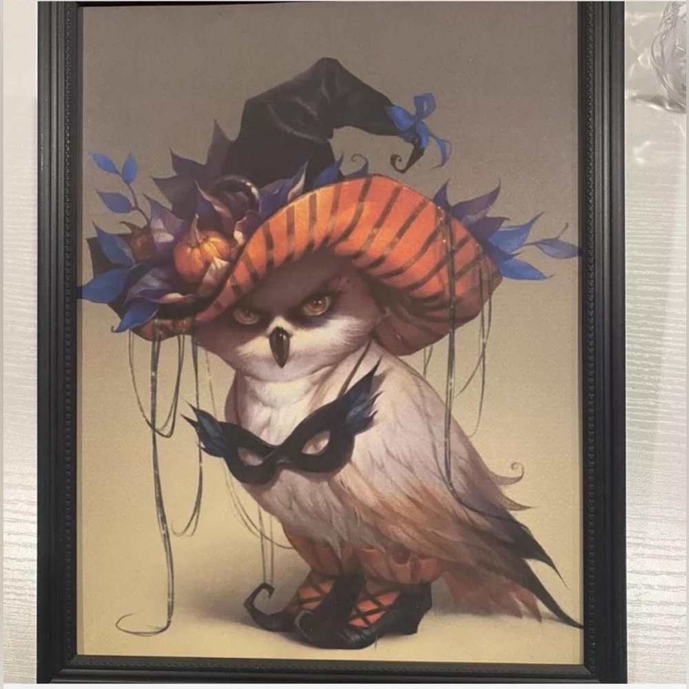 Halloween owl art print - a spooky piece #Halloween #Spooky